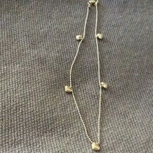 14kt. White gold ankle Chain.